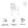 Fauteuil de jardin Odyssea Gamma Blanc - NATERIAL - 90339785