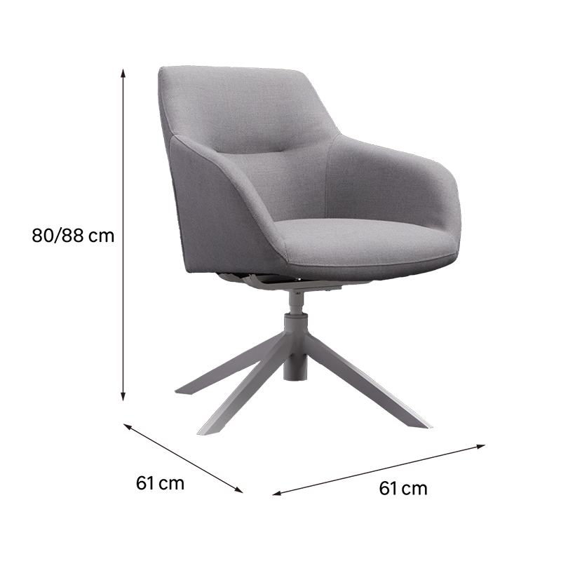 Fauteuil haut ajustable Neptune Blanc/Gris - NATERIAL - 86549038