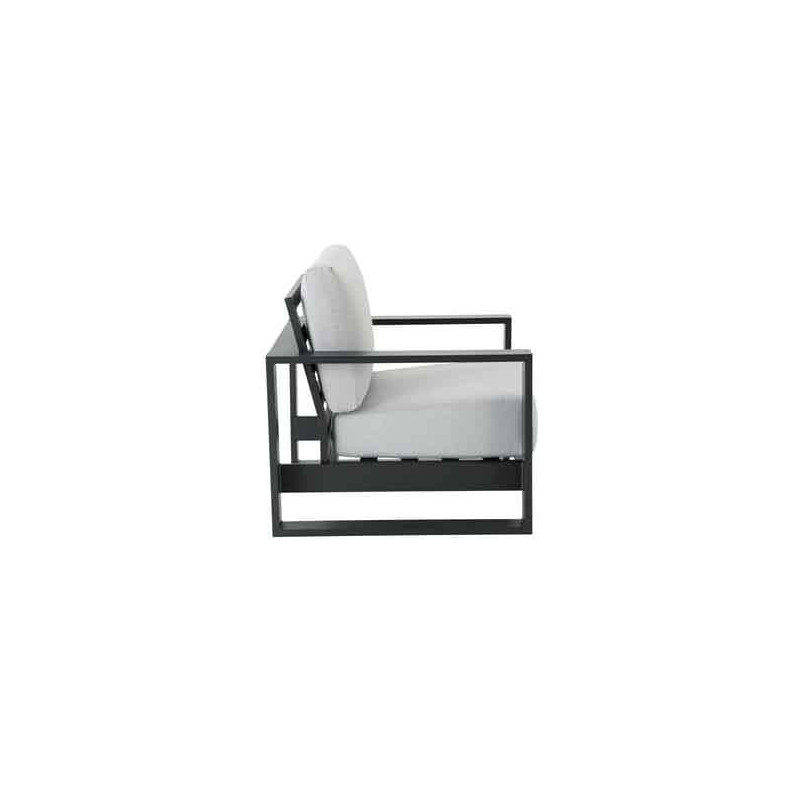 Fauteuil Athena en aluminium avec coussin Gris - NATERIAL - 86549128