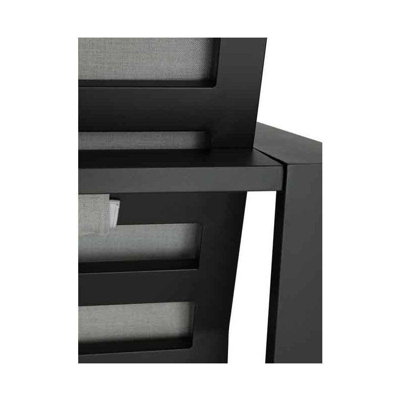 Fauteuil Athena en aluminium avec coussin Gris - NATERIAL - 86549128