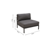 Fauteuil Idunn en aluminium et olefin Noir - NATERIAL - 86545477
