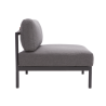 Fauteuil Idunn en aluminium et olefin Noir - NATERIAL - 86545477