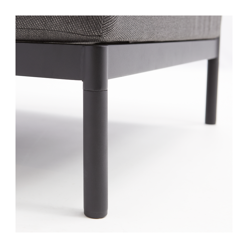 Fauteuil Idunn en aluminium et olefin Noir - NATERIAL - 86545477