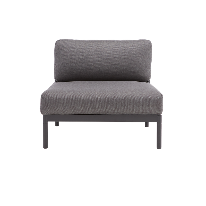 Fauteuil Idunn en aluminium et olefin Noir - NATERIAL - 86545477