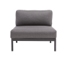 Fauteuil Idunn en aluminium et olefin Noir - NATERIAL - 86545477