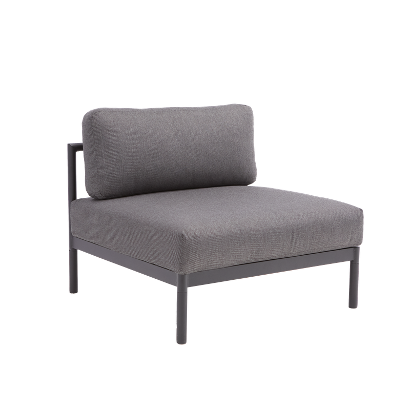 Fauteuil Idunn en aluminium et olefin Noir - NATERIAL - 86545477