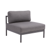Fauteuil Idunn en aluminium et olefin Noir - NATERIAL - 86545477