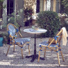 Chaise de jardin Paris en aluminium et résine tressée Bleu/Blanc - NATERIAL - 86549053