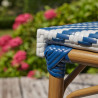 Chaise de jardin Paris en aluminium et résine tressée Bleu/Blanc - NATERIAL - 86549053