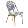 Chaise de jardin Paris en aluminium et résine tressée Bleu/Blanc - NATERIAL - 86549053