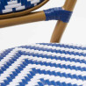 Chaise de jardin Paris en aluminium et résine tressée Bleu/Blanc - NATERIAL - 86549053