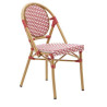 Chaise de jardin Paris en aluminium et résine tressée Rouge/Blanc - NATERIAL - 86549104