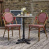 Chaise de jardin Paris en aluminium et résine tressée Rouge/Blanc - NATERIAL - 86549104