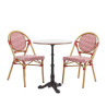 Chaise de jardin Paris en aluminium et résine tressée Rouge/Blanc - NATERIAL - 86549104