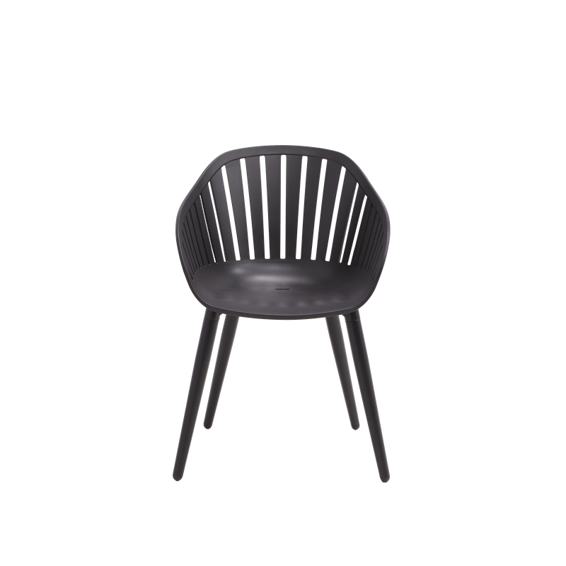Fauteuil de jardin avec accoudoirs Idunn en aluminium Noir - NATERIAL - 86549057