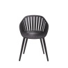 Fauteuil de jardin avec accoudoirs Idunn en aluminium Noir - NATERIAL - 86549057