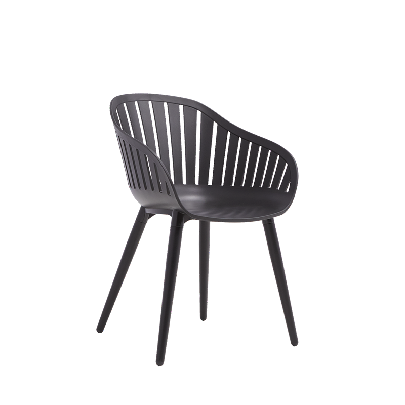 Fauteuil de jardin avec accoudoirs Idunn en aluminium Noir - NATERIAL - 86549057
