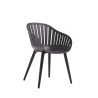 Fauteuil de jardin avec accoudoirs Idunn en aluminium Noir - NATERIAL - 86549057