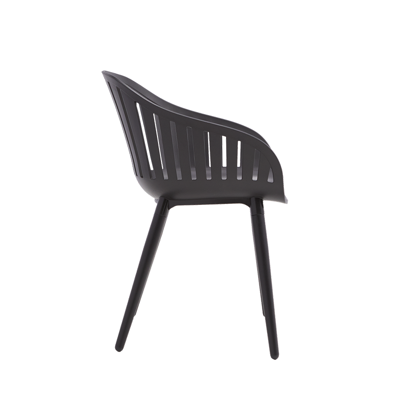 Fauteuil de jardin avec accoudoirs Idunn en aluminium Noir - NATERIAL - 86549057