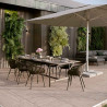 Fauteuil de jardin avec accoudoirs Idunn en aluminium Noir - NATERIAL - 86549057