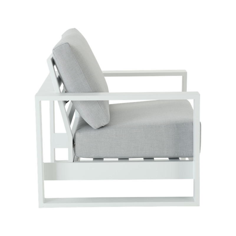 Fauteuil bas de jardin Athena en aluminium Blanc - NATERIAL - 86549121