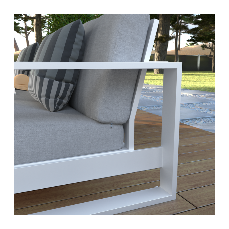 Fauteuil bas de jardin Athena en aluminium Blanc - NATERIAL - 86549121