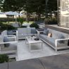 Fauteuil bas de jardin Athena en aluminium Blanc - NATERIAL - 86549121