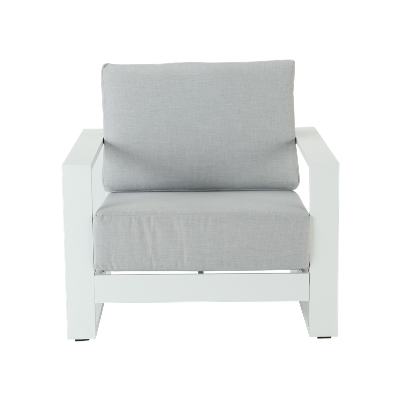 Fauteuil bas de jardin Athena en aluminium Blanc - NATERIAL - 86549121