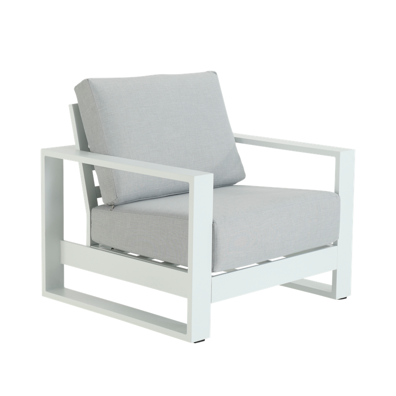 Fauteuil bas de jardin Athena en aluminium Blanc - NATERIAL - 86549121