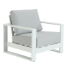 Fauteuil bas de jardin Athena en aluminium Blanc - NATERIAL - 86549121