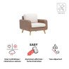 Fauteuil bas de jardin Nerea en résine tressée - NATERIAL - 86545440