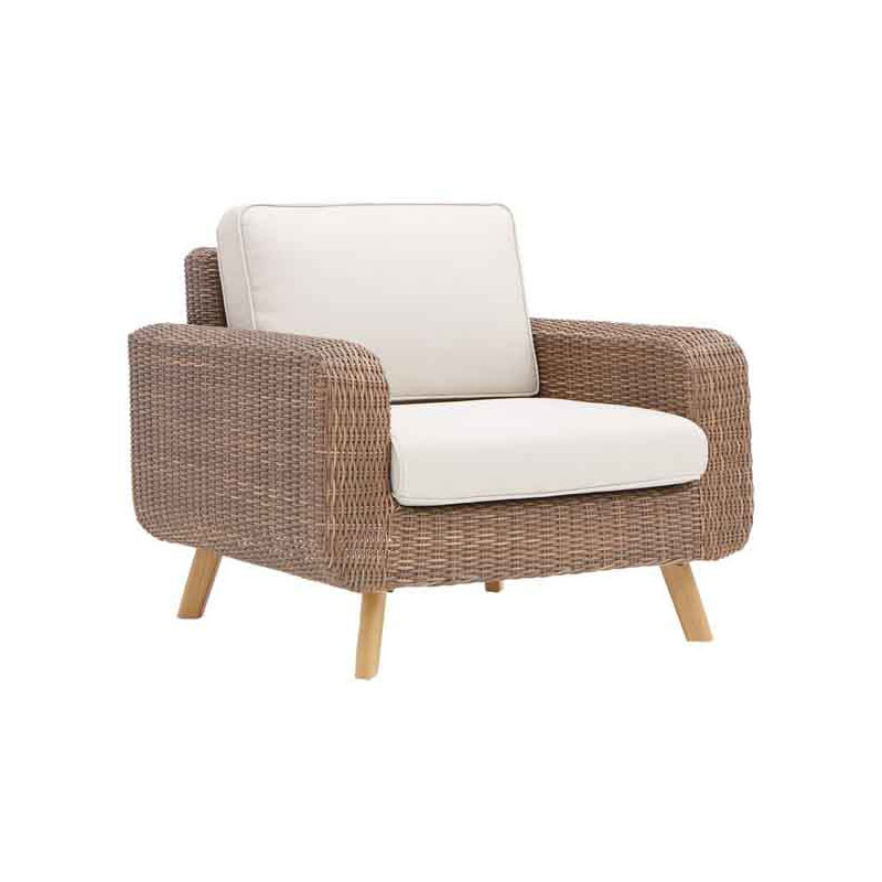 Fauteuil bas de jardin Nerea en résine tressée - NATERIAL - 86545440