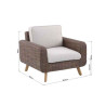 Fauteuil bas de jardin Nerea en résine tressée - NATERIAL - 86545440