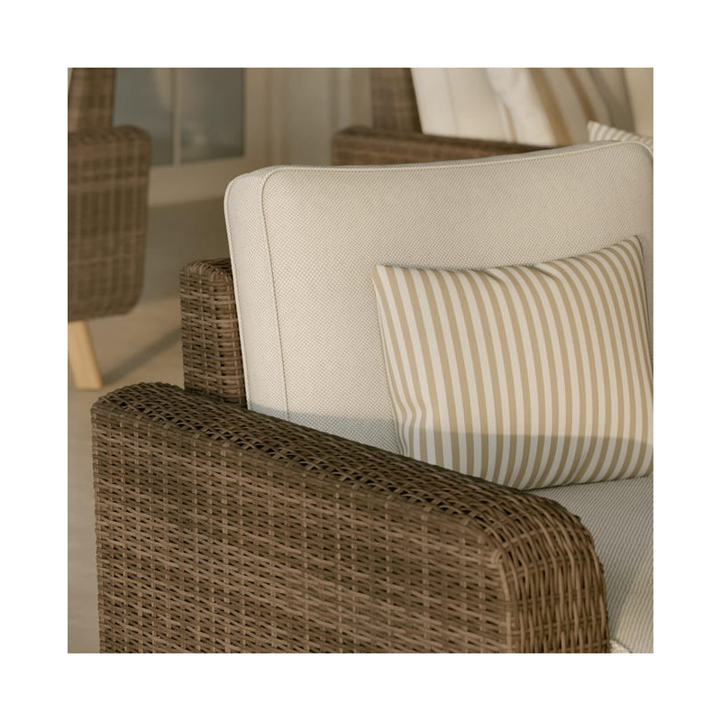 Fauteuil bas de jardin Nerea en résine tressée - NATERIAL - 86545440