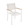 Fauteuil de jardin Persea en aluminium et textilène Blanc - NATERIAL - 90339788