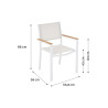 Fauteuil de jardin Persea en aluminium et textilène Blanc - NATERIAL - 90339788