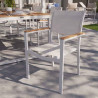 Fauteuil de jardin Persea en aluminium et textilène Blanc - NATERIAL - 90339788