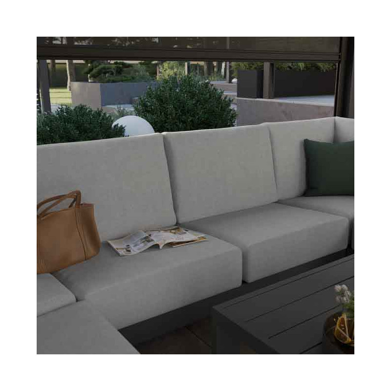 Élément milieu corner Athena Gris anthracite - NATERIAL - 86549124