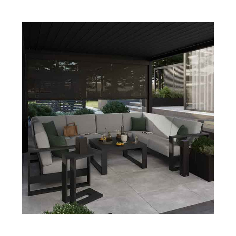 Élément milieu corner Athena Gris anthracite - NATERIAL - 86549124