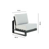 Élément milieu corner Athena Gris anthracite - NATERIAL - 86549124