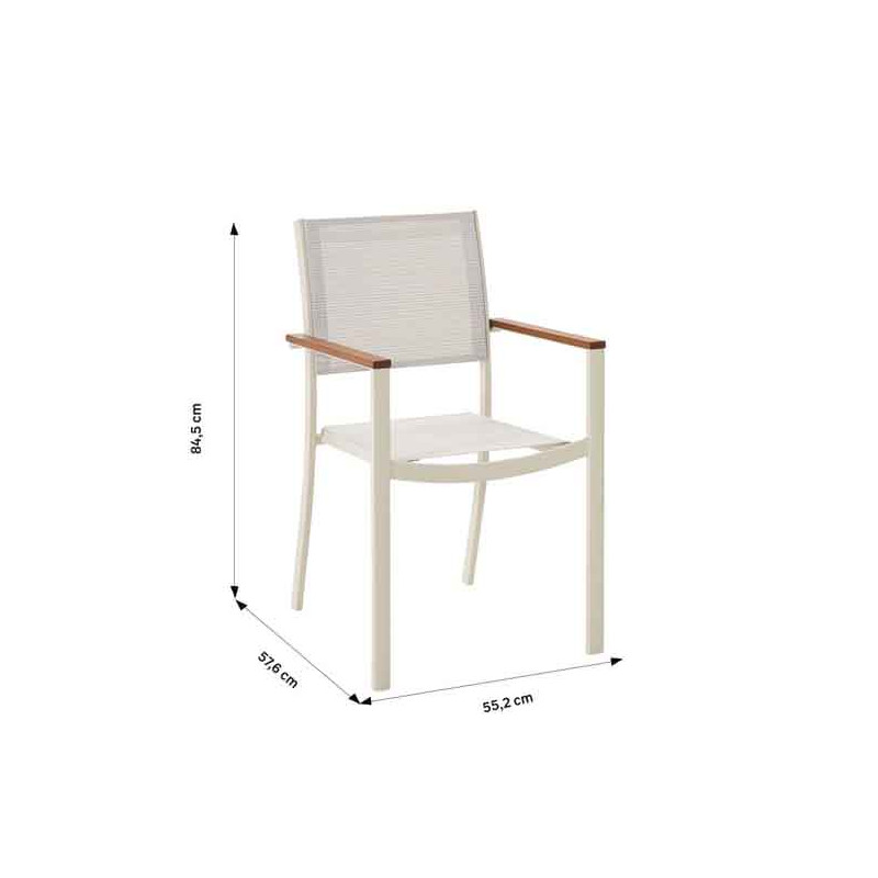 Fauteuil de jardin Oris en aluminium Blanc - NATERIAL - 90339791