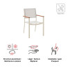 Fauteuil de jardin Oris en aluminium Blanc - NATERIAL - 90339791