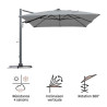 Parasol déporté rectangulaire Sombra Gris - NATERIAL - 83719278