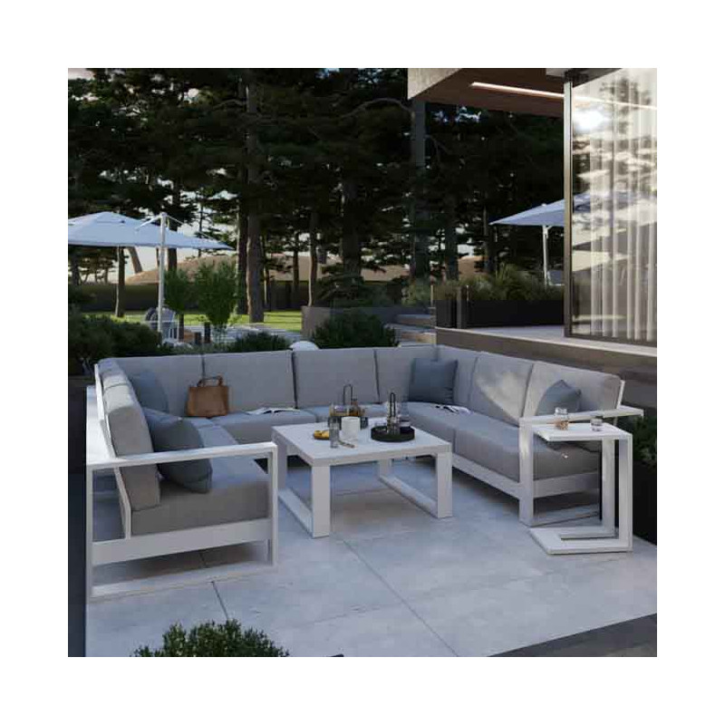 Canapé de jardin Athena 2 places côté gauche Blanc - NATERIAL - 86545493
