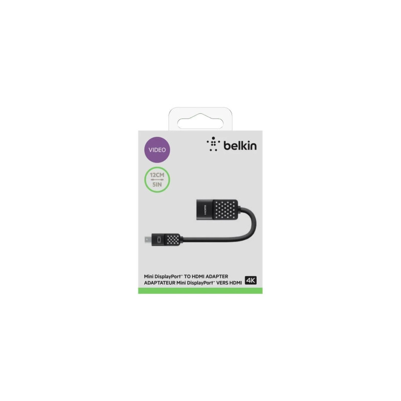 Mini adaptateur DisplayPort to HDMI 4K - BELKIN - CABLEF2CD079BTBEL