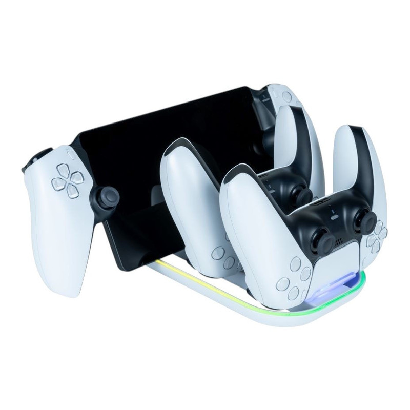 Triple chargeur pour PlayStation Portal et manettes DualSense PS5 Blanc - BIGBEN - JVPS5TRIPLECHARGER