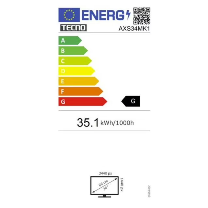 Écran PC 34" LED QHD incurvé - TECNO - ECRAXS34MK1TECNO