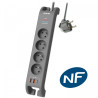 Multiprise parasurtenseur, 4 prises+Type-C+2xUSB-A-2m Gris - PHILIPS - PRISSPN4140GA/19