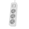 Multiprise avec interrupteur, 3 prises-1,5m Blanc - PHILIPS - PRISCHP2134W/19