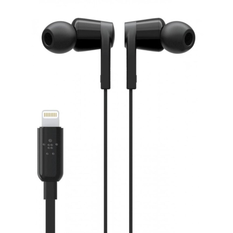 Écouteurs avec micro intra-auriculaire lightning noir - BELKIN - CASQG3H0001BTBLKBEL